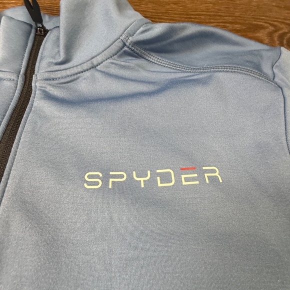 Spyder Men's Quarter Zip Pull-Over Shirt, SET OF 2, NWT, Blue, Maroon Sz S - Picture 5 of 16